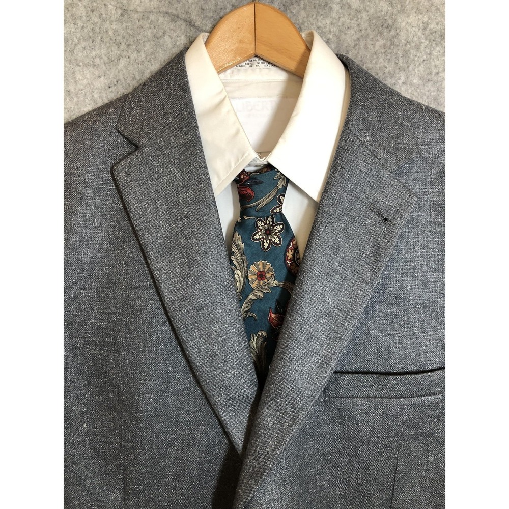 Jos. A. Bank Blazer Mens 46 Regular Gray Signature Collection Tailored Fit Silk